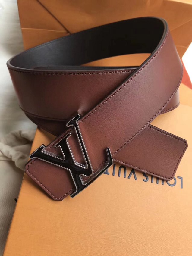 Louis vuitton original calfskin mens 40mm belt M9904V coffee