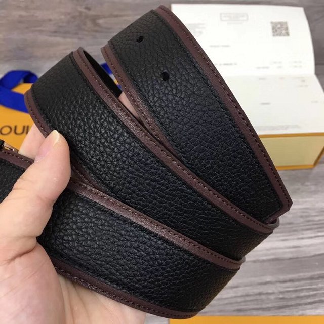 Louis vuitton original calfskin mens covered 40mm belt M0030Q black