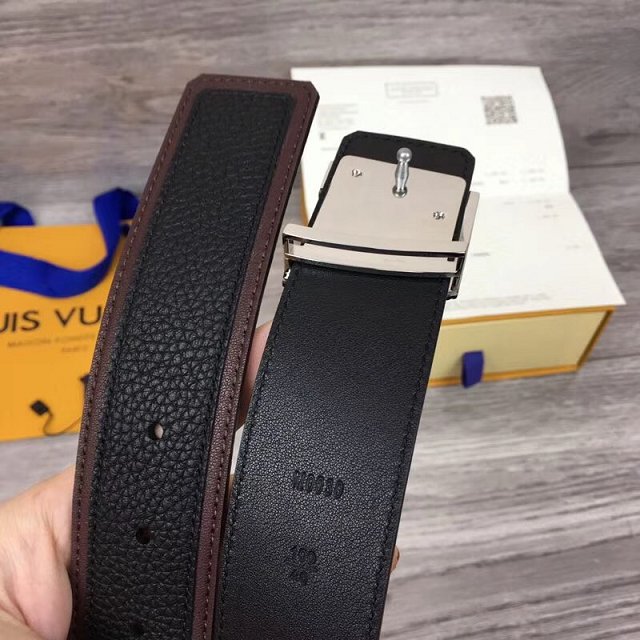 Louis vuitton original calfskin mens covered 40mm belt M0030Q black