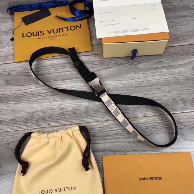 Louis vuitton original damier azur 30mm belt M0016 