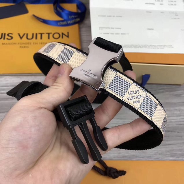 Louis vuitton original damier azur 30mm belt M0016 