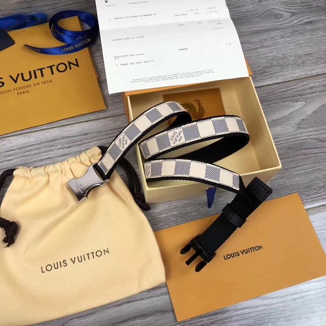 Louis vuitton original damier azur 30mm belt M0016 