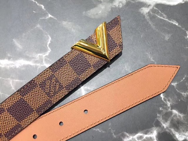 Louis vuitton original damier ebene essential V 30MM belt M9020U 