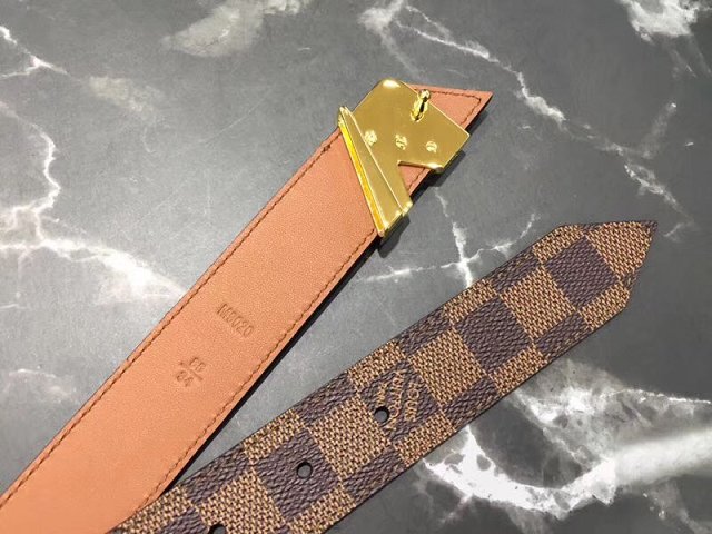 Louis vuitton original damier ebene essential V 30MM belt M9020U 