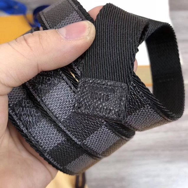 Louis vuitton original damier graphite 30mm belt M0016 black