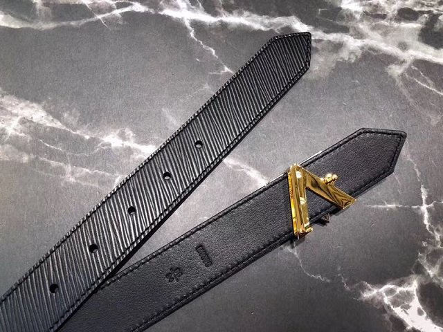 Louis vuitton original epi leather twist 30MM belt M9360U black