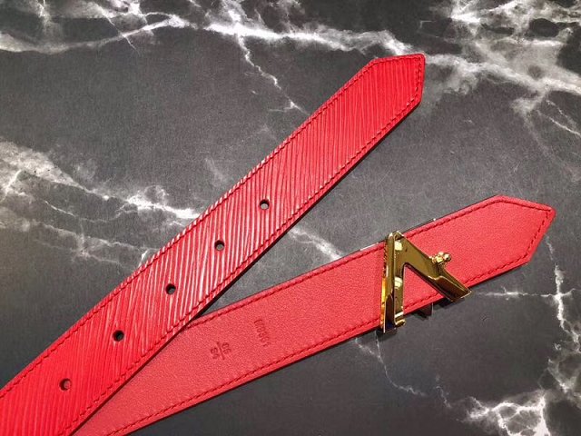 Louis vuitton original epi leather twist 30MM belt M9361U red