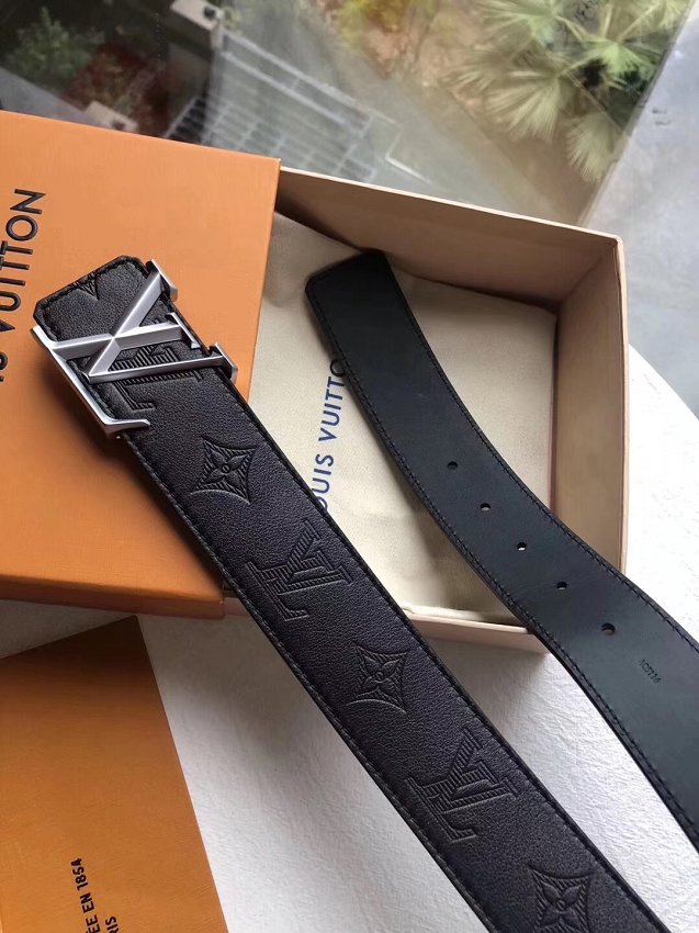 Louis vuitton original monogram calfskin 40mm belt M0091S black