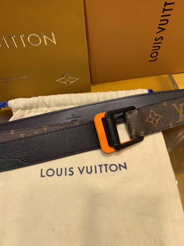 Louis vuitton original monogram canvas 40mm belt m0136 orange