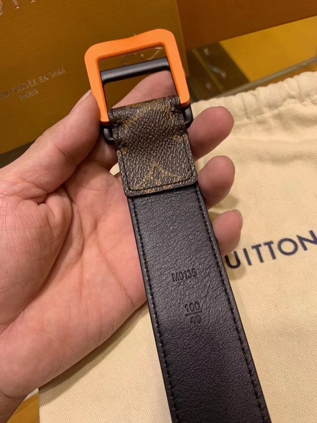 Louis vuitton original monogram canvas 40mm belt m0136 orange