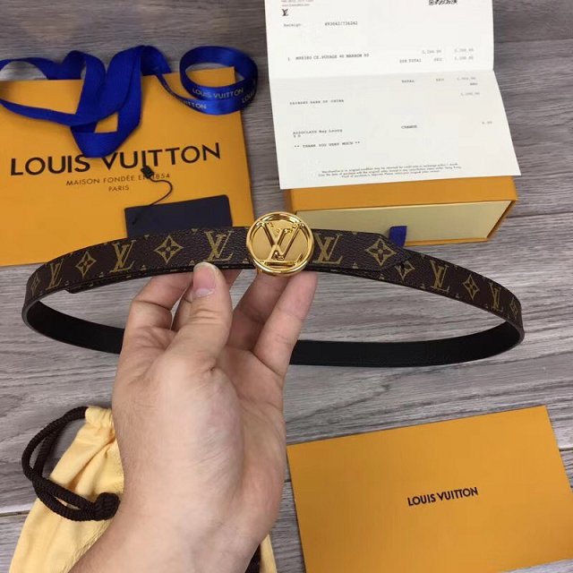 Louis vuitton original monogram circle reversible belt 20mm M0053W