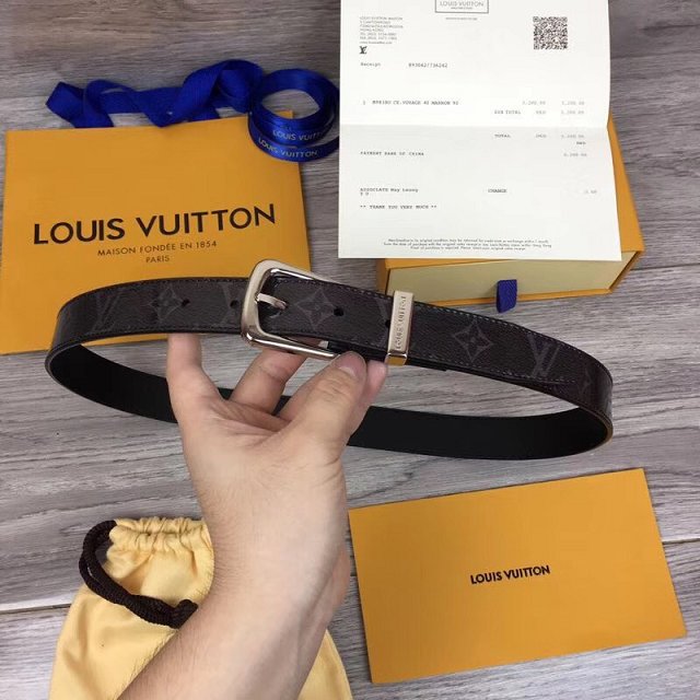 Louis vuitton original monogram eclipse 30mm belt MP057