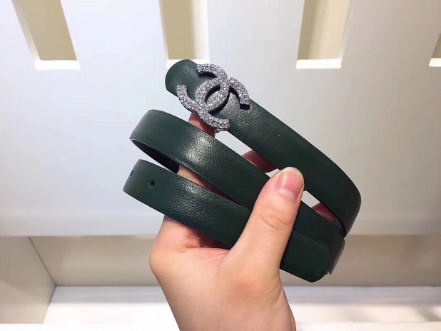 CC original calfskin 25mm belt AA0519 blackish green