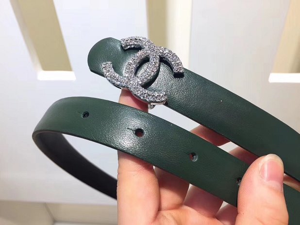 CC original calfskin 25mm belt AA0519 blackish green