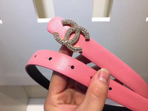 CC original calfskin 25mm belt AA0519 pink