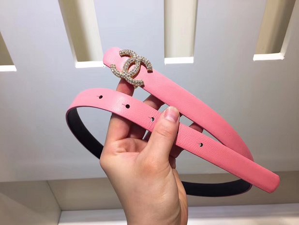 CC original calfskin 25mm belt AA0519 pink