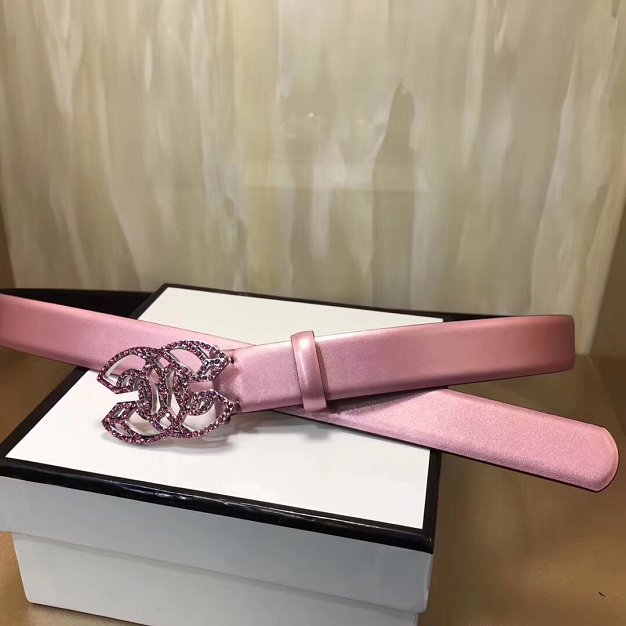 CC original calfskin 25mm belt AA0534 pink