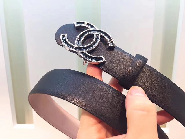 CC original calfskin 30mm belt AA0510 black