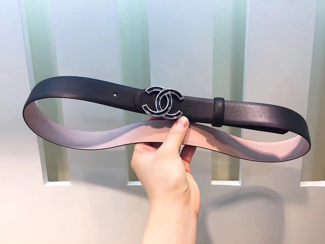 CC original calfskin 30mm belt AA0510 black