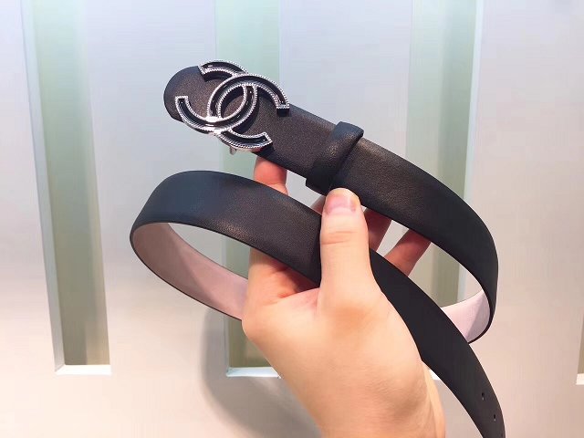 CC original calfskin 30mm belt AA0510 black