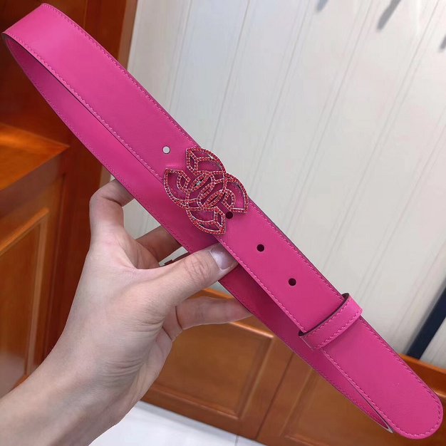 CC original calfskin 30mm belt AA0516 pink