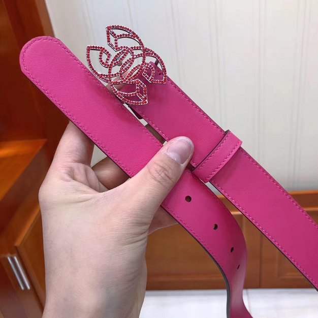 CC original calfskin 30mm belt AA0516 pink