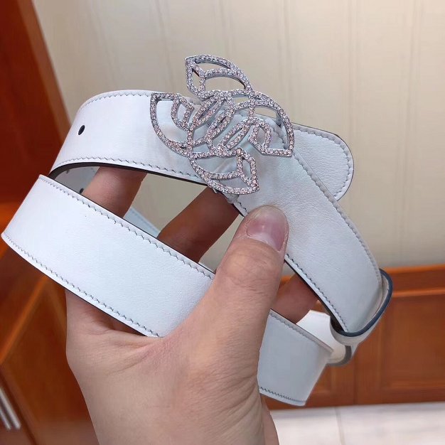 CC original calfskin 30mm belt AA0516 white