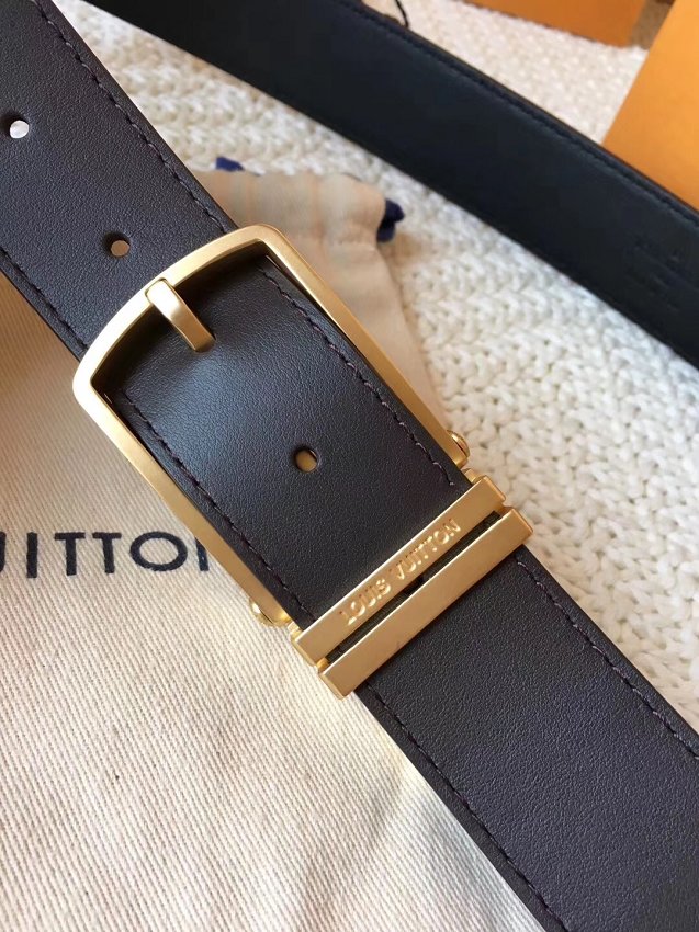 Louis vuitton original calfskin 35mm belt M6065T black