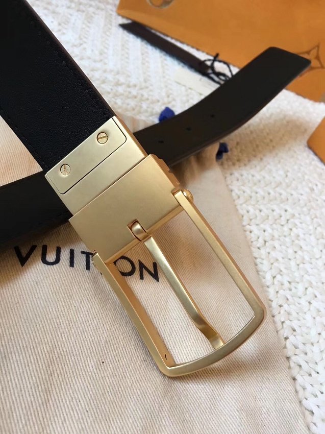 Louis vuitton original calfskin 35mm belt M6065T black