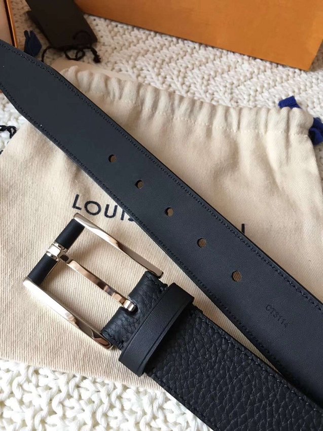 Louis vuitton original calfskin 35mm belt m6117 black