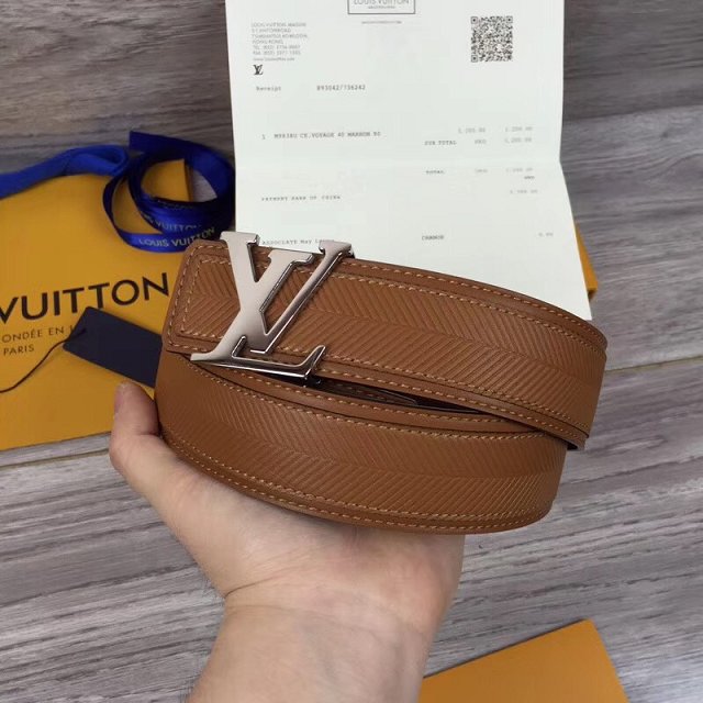 Louis vuitton original calfskin 40mm belt m9911 coffee