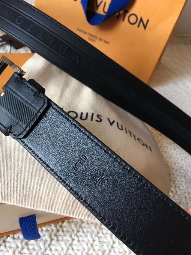 Louis vuitton original calfskin mens 35mm belt m9116 black