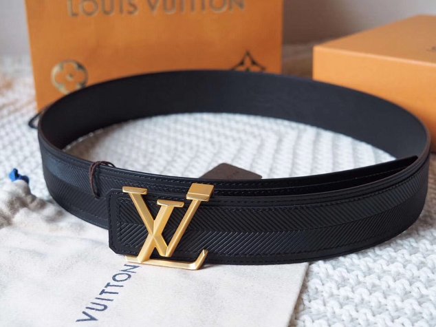 Louis vuitton original calfskin mens pyramide 40mm belt M0032Q black