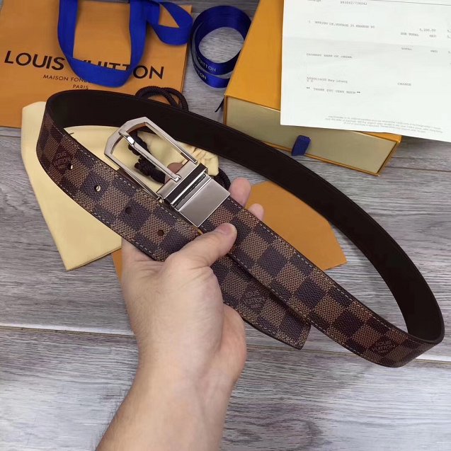 Louis vuitton original damier ebene 40mm belt M9075