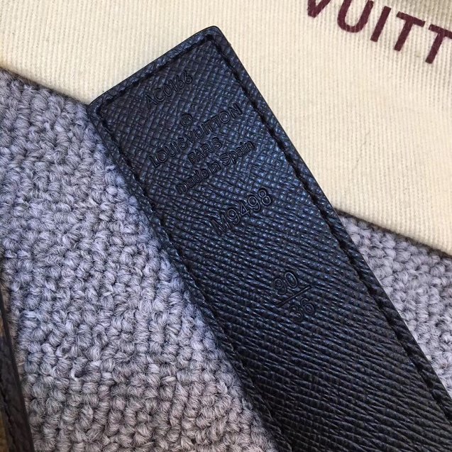 Louis vuitton original monogram canvas Initiales 30mm belt M0072U black