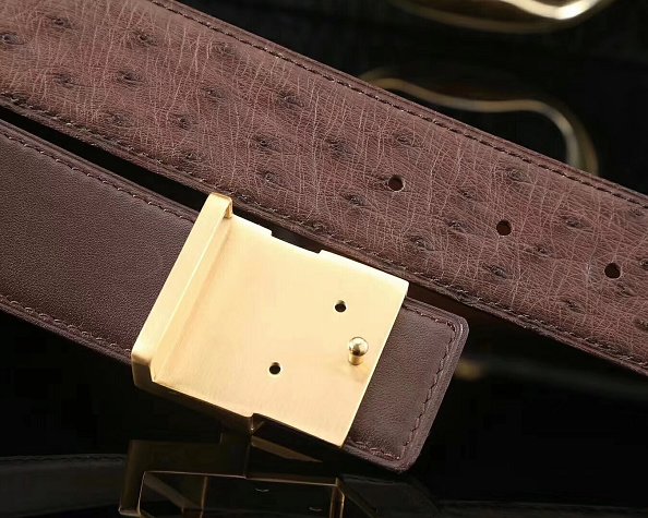 Louis vuitton original ostrich leather 40mm belt m8188 coffee