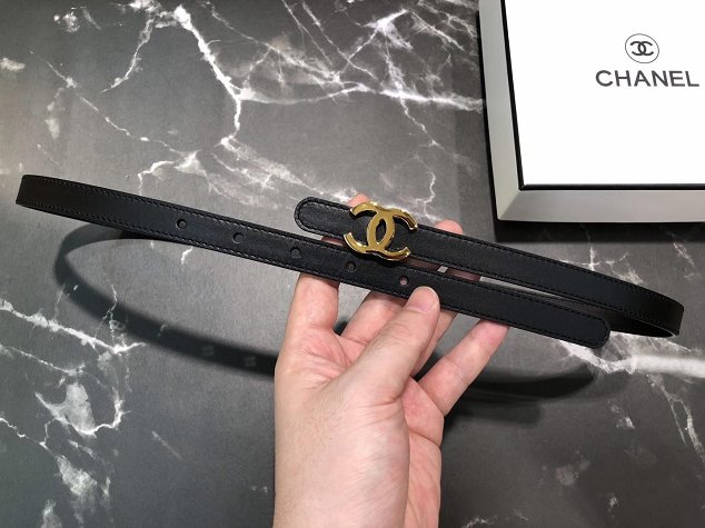 CC original calfskin 15mm belt A0547 black