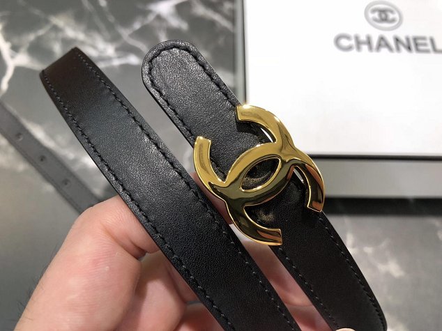 CC original calfskin 15mm belt A0547 black