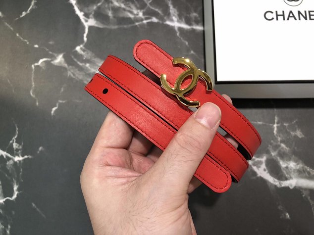 CC original calfskin 15mm belt A0547 red