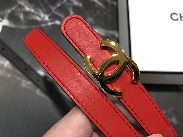 CC original calfskin 15mm belt A0547 red