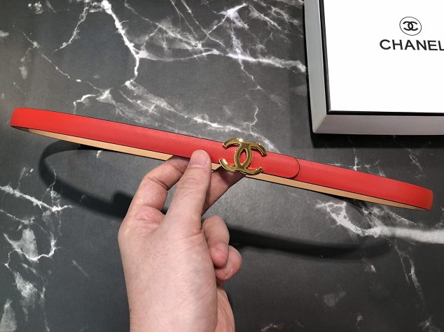 CC original calfskin 15mm belt A0547 red