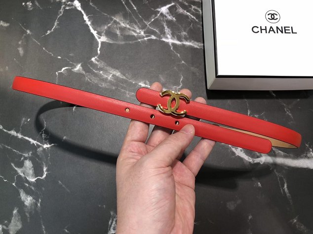 CC original calfskin 15mm belt A0547 red