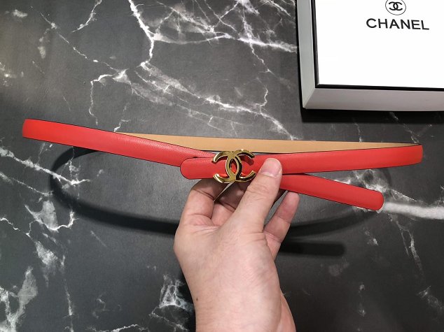 CC original calfskin 15mm belt A0547 red