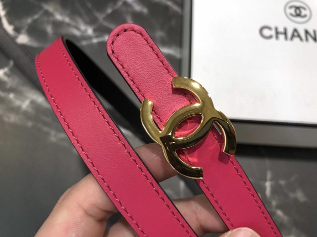 CC original calfskin 15mm belt A0547 rose red