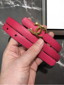 CC original calfskin 15mm belt A0547 rose red