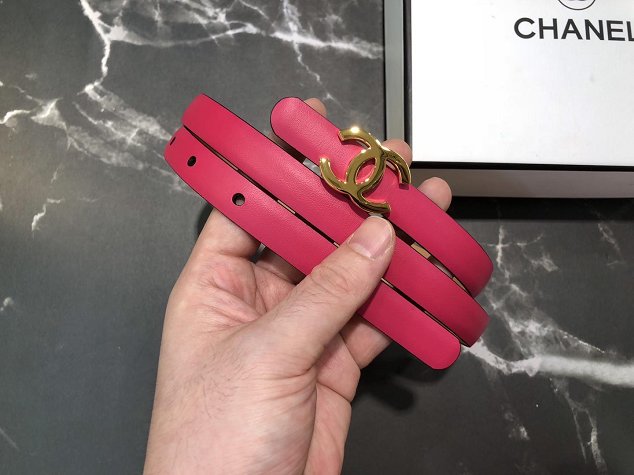 CC original calfskin 15mm belt A0547 rose red