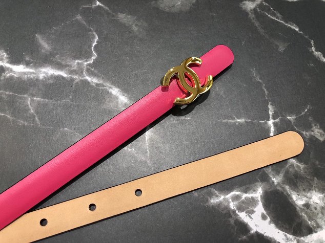 CC original calfskin 15mm belt A0547 rose red