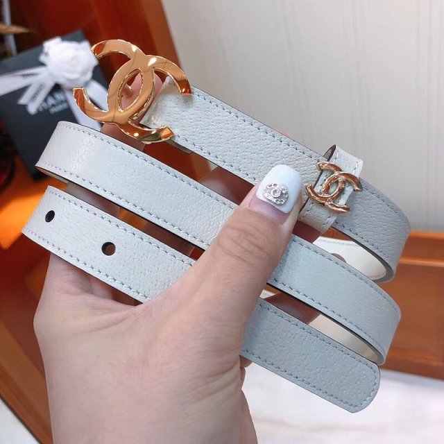 CC original calfskin 20mm belt A0527 white