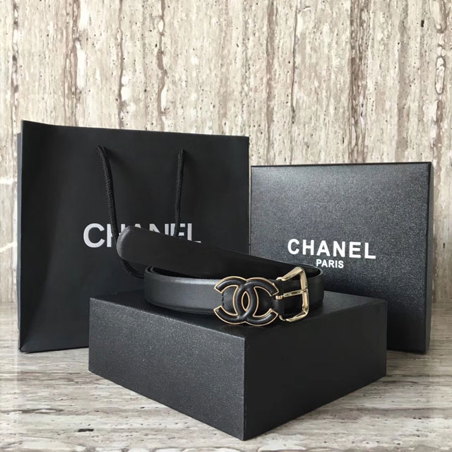 CC original calfskin 20mm belt AA0556 black