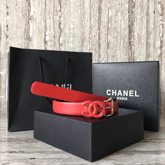 CC original calfskin 20mm belt AA0556 red